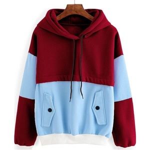 ROMWE Colorblock Hoodie